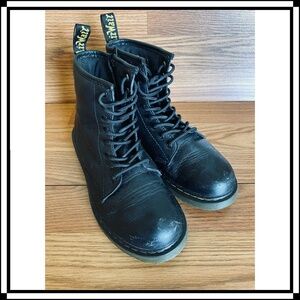 Dr Martens Doc Kids Black AirWair Boots 1460J  Zip-in Size EU36 (USL 5/USM 4)